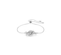 Swarovski Matrix Bracelet, Twisted Knot Motif with Clear Baguette-Cut Crystals in a Rhodium-Finished Setting, Part of the Matrix Collection