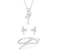 Swarovski Silver Matrix Rhodium Plated Mixed Cuts Gift Set - Silver