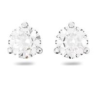 Swarovski Silver Plate Solitaire Stud Earrings