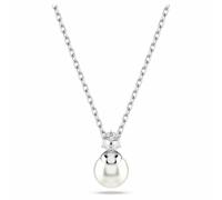 Swarovski Silver Plated Matrix Pearl Pendant Necklace