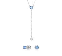 Swarovski Silver Stilla Attract Blue Gift Set - Silver