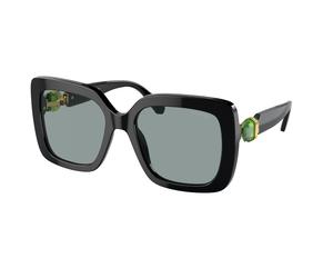 Swarovski SK2041D 1070 Woman Sunglasses Acetate Black Grey Squared Normal
