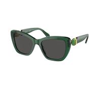 Swarovski SK6018 104587 Woman Sunglasses Acetate Green Grey Cat Eye Normal