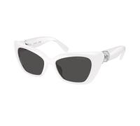 Swarovski SK6047 105087 Woman Sunglasses Injected White Grey Cat Eye Normal