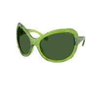 Swarovski SK6052 108971 Woman Sunglasses Injected Green Green Butterfly Normal