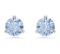 Swarovski Solitaire stud earrings - Round cut - Light blue - Rhodium plated - 5717573