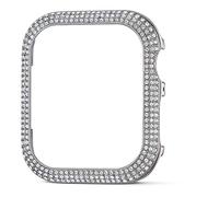 Sparkling Smartwatch Case Shiny Swarovski Crystals in silvertone 40mm Watch Case Compatible with Apple Watch Series 4 and 5