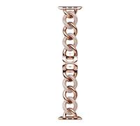 Sparkling chain strap, For Apple Watch® 40 mm & 41mm, Rose gold tone, Rose gold-tone finish