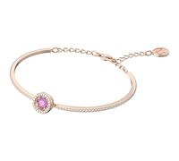 Swarovski Sparkling dance bangle, Purple, Rose gold-tone plated