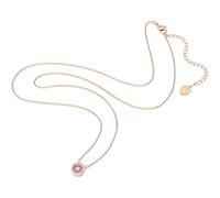 Una pendant, Round cut, Long, Purple, Rose gold-tone plated