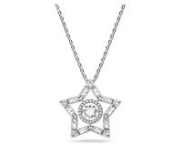 Swarovski Star Necklace, White Dancing Stones in a Rhodium Plated Setting, from the Stella Collection