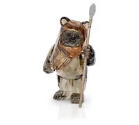 Swarovski Star Wars Ewok Wicket Figurine, Black, Brown and Beige Crystal Facets and Grey Lacquered Metal, from the Star Wars Collection