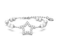 Swarovski Bracelet - Stella Pearl Star - White pavé crystals, rhodium-plated, adjustable