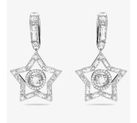 Swarovski Stella Rhodium-Plated Crystal Star Earrings