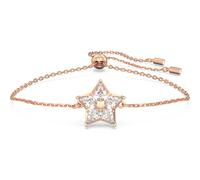 Swarovski Stella Rose Gold Tone Plated White Crystal Kite Cut Star Bracelet D - Silver