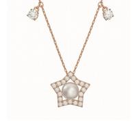 Swarovski Stella Crystal Pearls Star White Rose Gold-tone Plated Necklace - Swarovski Crystal / Rose Gold-tone Plated