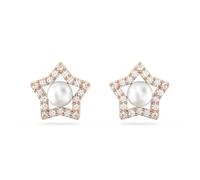 Swarovski Stella Stud Crystal Star White Rose Gold-tone Plated Earrings - Swarovski Crystal / Rose Gold-tone Plated