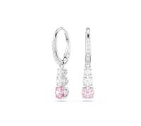 Swarovski Stilla Attract Collection, Round Cut, Pink, Rhodium Plated
