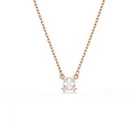 Swarovski Stilla Attract pendant, Square cut, White, Rose gold-tone plated