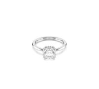 Swarovski Stilla Cocktail Ring, Round Cut, White, Silver-Tone Finish