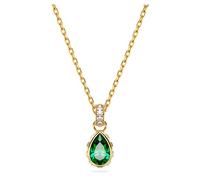 Swarovski Stilla Pendant Necklace Goldplated Stainless Steel 5648751 - Woman - Stainless Steel Gold/Green 43 cm