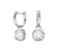 Swarovski Stilla Square Cut White Drop Earrings