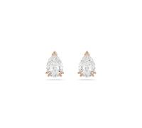 Swarovski Stilla Stud Earrings, Clear Pear-Cut Crystals in a Rose Gold-Tone Finished Setting, Part of the Swarovski Stilla Collection