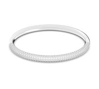 Swarovski Stone bangle, White, Stainless steel
