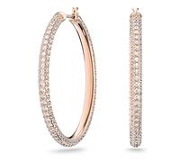 Swarovski Stone Rose Gold Tone Crystal Hoops Earrings 5383938
