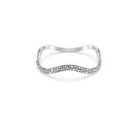 Swarovski Sublima Bangle Bracelet, Clear Round-Cut Crystals in a Rhodium-Finished Setting, Size M, Part of the Sublima Collection