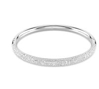 SWAROVSKI Sublima bangle Snow pavé, White, Rhodium plated