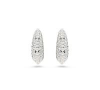 Swarovski Sublima Earrings, Clear Drops and a Pavé of Crystals in a Rhodium-Finished Setting, Part of the Swarovski Sublima Collection