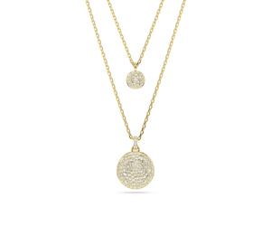 Swarovski Sublima Gold Tone 15+3" Crystal Cluster Layered Necklace