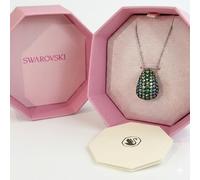 SWAROVSKI Sublima Multicolour Green Crystal Pavé Silver Necklace - NIB/New