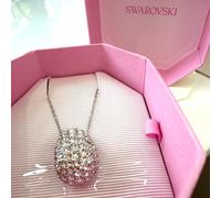 Swarovski Sublima multicoloured White Silver Necklace Round Cut new In Box