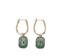 Swarovski Sublima octagon-cut drop earrings - Gold OS