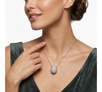 Swarovski Sublima Pendant Necklace White Round Crystal Silver Tone 5697190