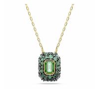 Swarovski Sublima Pendant, Octagon Cut, Green, 18K Gold Finish