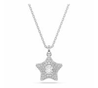 Swarovski Sublima Pendant, Round Cut, Star, White, Rhodium Plated