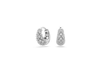 Swarovski Sublima Pierced Earrings, White Rhodium Plated