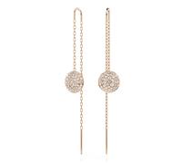 Meteora drop earrings, White, Rose gold-tone plated