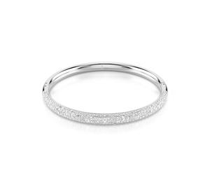Swarovski Sublima Silver Tone 6.8" Crystal Pavé Bangle
