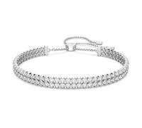 Swarovski Subtle bracelet, White, Rhodium plated