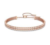 Swarovski Subtle Womens Bracelet, with clear Swarovski crystals on a Rose-gold Tone Plated Setting with Bolo closure