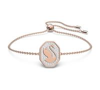 Swarovski Swan Bracelet, Pavé Crystals in a Rose Gold Tone Plated Setting, from the Signum Collection
