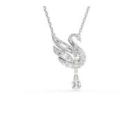 Swarovski Swan Collection, White, Rhodium plated