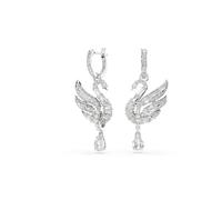 Swarovski Swan Collection, White, Rhodium plated