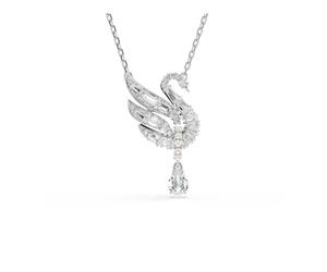 Swarovski Swan Collection, White, Rhodium plated