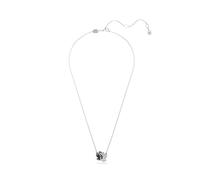 Swarovski Swan Pendant Necklace, Black and Clear Mixed-Cut Crystals in a Rhodium & Ruthenium-Finished Setting, Part of the Swan Collection