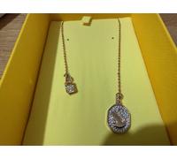 SWAROVSKI SWAN SIGNET Y NECKLACE ROSE GOLD TONE PLATED 5628565 NEW RRP £155